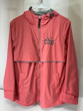 Charles River Apparel Coral Hooded Kids Rain Jacket 3216